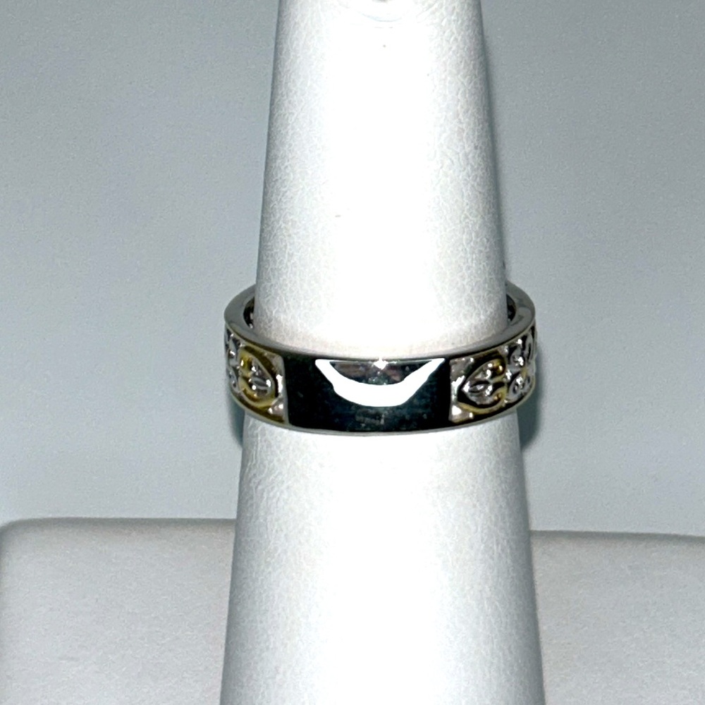 NWOT Gems En Vogue Sterling 18K Ethiopian Opal White Topaz Designer Ring Boho - Picture 5 of 10